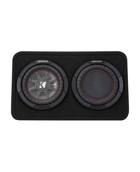 KICKER CompRT 8 inch Thin Loaded Enclosure with Reflex Sub 2 Ohm