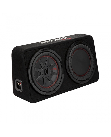 KICKER CompRT 10 inch Thin Loaded Enclosure with Reflex Sub 2 Ohm